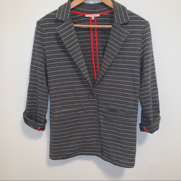 41 Hawthorn Jackets & Blazers - 41 Hawthorn Gray Striped One Button Barde Blazer